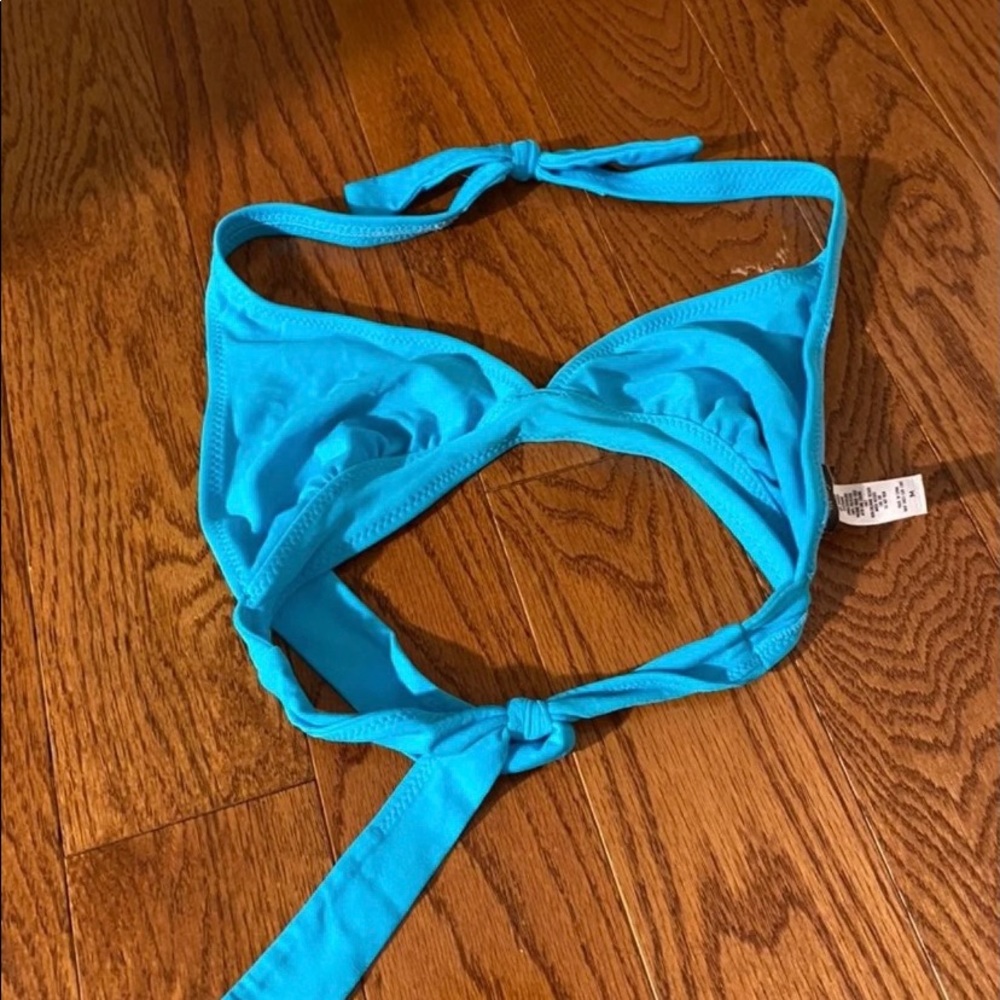 blue bikini top